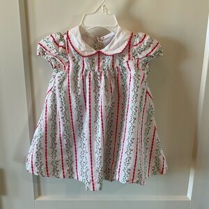 Edgehill Collection Red and Green Baby Christmas Dress